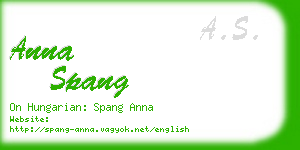 anna spang business card